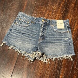 Madewell Brynn Denim Frayed Hem Shorts